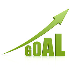 Image showing Goal green arrow