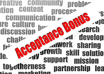 Image showing Acceptance bonus word cloud