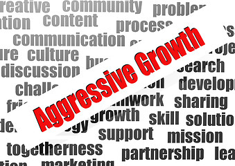 Image showing Aggressive growth word cloud