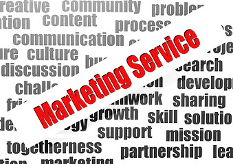 Image showing Marketing service word cloud