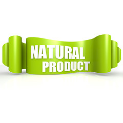 Image showing Natural product green wave ribbon