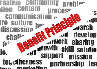 Image showing Benefit principle word cloud