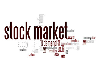 Image showing Stock market word cloud