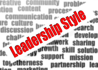 Image showing Leadership style word cloud