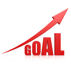 Image showing Goal red arrow
