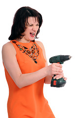 Image showing woman with screwdriver