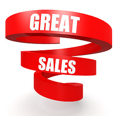 Image showing Great sales red helix banner