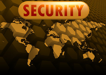 Image showing Security world map