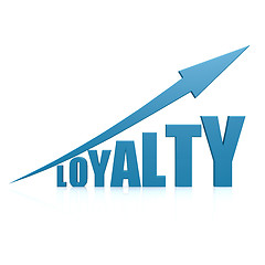 Image showing Loyalty blue arrow