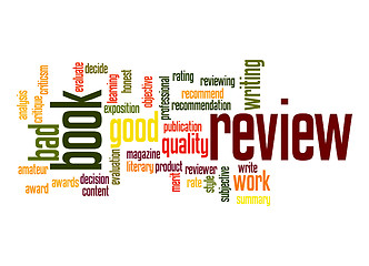 Image showing Book review word cloud