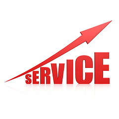 Image showing Service red arrow