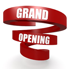 Image showing Grand opening red helix banner