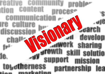 Image showing Visionary word cloud