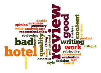 Image showing Hotel review word cloud