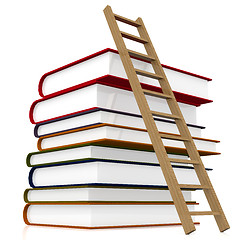 Image showing Book and ladder 