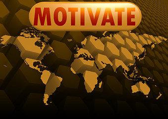 Image showing Motivate world map