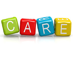 Image showing Care cube word