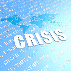 Image showing Crisis world map