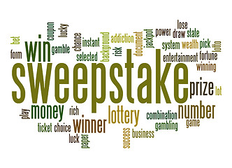 Image showing Sweeptake word cloud