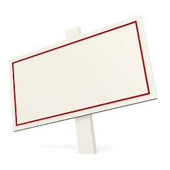 Image showing White banner with red line