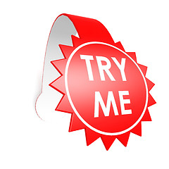 Image showing Try me star label