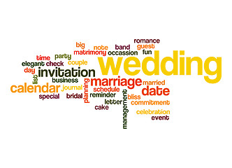 Image showing Wedding word cloud