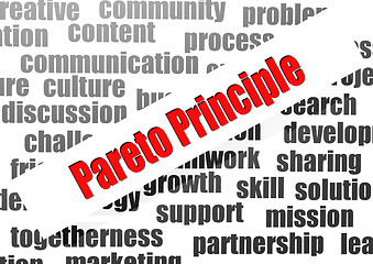 Image showing Pareto principle word cloud