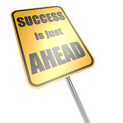 Image showing Success is just ahead road sign