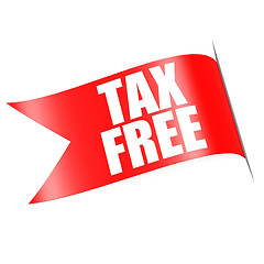 Image showing Tax free red label