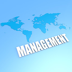 Image showing Management world map