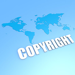 Image showing Copyright world map