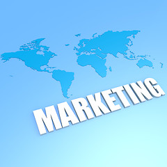 Image showing Marketing world map