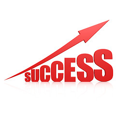 Image showing Success red arrow