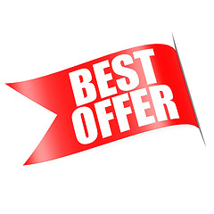 Image showing Best offer red label