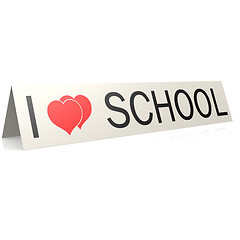 Image showing I love school card