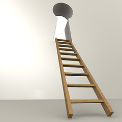 Image showing Ladder and keyhole