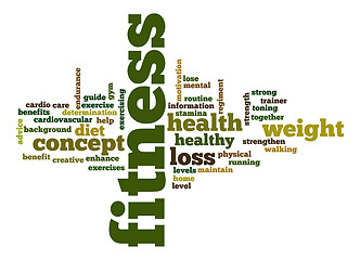 Image showing Fitness word cloud