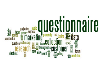 Image showing Questionnaire word cloud