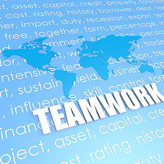 Image showing Teamwork world map