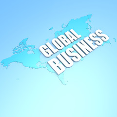 Image showing Global business world map