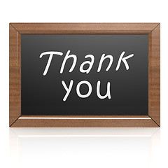 Image showing Thank you on blackboard