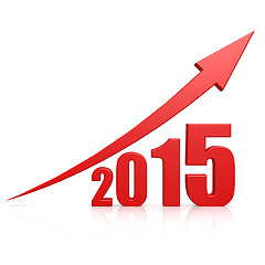 Image showing 2015 growth red arrow