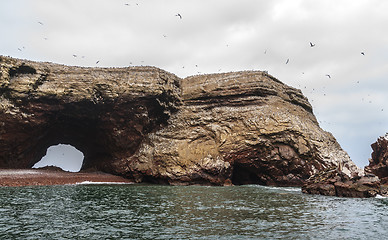 Image showing Islas Ballestas rocky formation