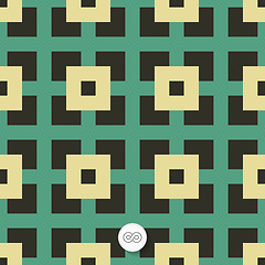 Image showing Seamless mosaic pattern. Geometric background. 