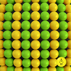 Image showing Abstract technology background with balls. Spheric pattern. 