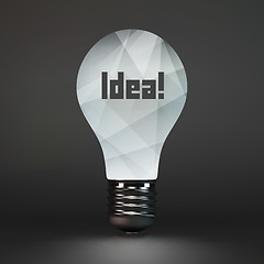 Image showing Lightbulb idea symbol. 3d vector illustration. 