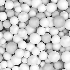 Image showing Abstract vector background with various balls. Spheric pattern. 