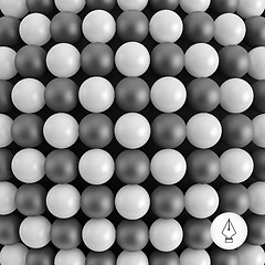 Image showing Abstract technology background with balls. Spheric pattern. 