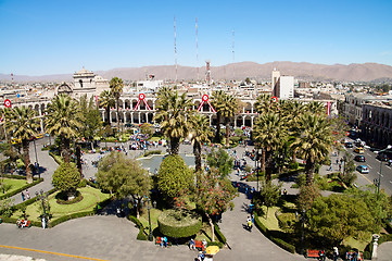 Image showing Plaza de Armas in Arequipa, Peru, South America