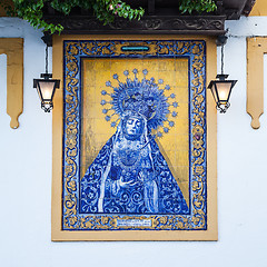 Image showing Catholic Altar in public street